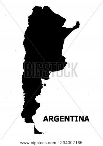 Vector Map Of Argentina With Name. Map Of Argentina Is Isolated On A White Background. Simple Flat G