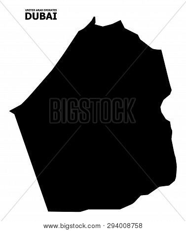 Vector Map Of Dubai Emirate With Name. Map Of Dubai Emirate Is Isolated On A White Background. Simpl