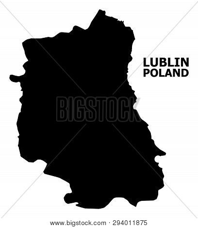 Vector Map Of Lublin Province With Name. Map Of Lublin Province Is Isolated On A White Background. S