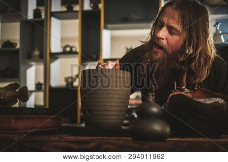 Tea ceremony is perfomed by tea master