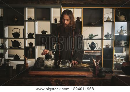 Tea ceremony is perfomed by tea master