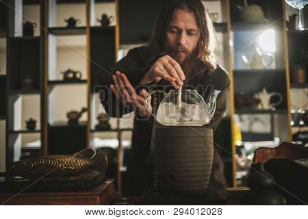 Tea ceremony is perfomed by tea master