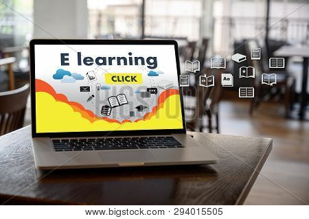 Website Woman Sitting  Inscription  E-learning Education Internet Online Education E-learning