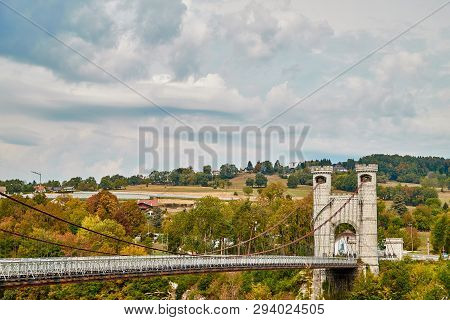 Big Old Bridge In The Mountains In France