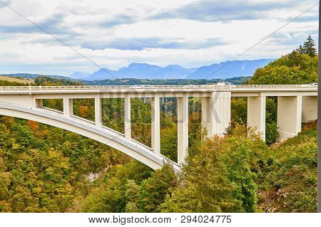 Big Old Bridge In The Mountains In France