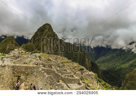 Cusco Region, Machupicchu District, Peru - Dec 2014: Aerial View Of The Ancient Citadel Of Machu Pic