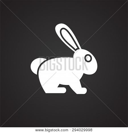 Easter Bunny Icon On Background For Graphic And Web Design. Simple Vector Sign. Internet Concept Sym