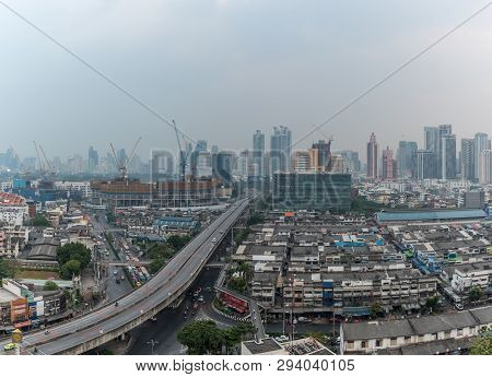 Smog Pm2.5 Dust Exceed Standard Value Of Bangkok