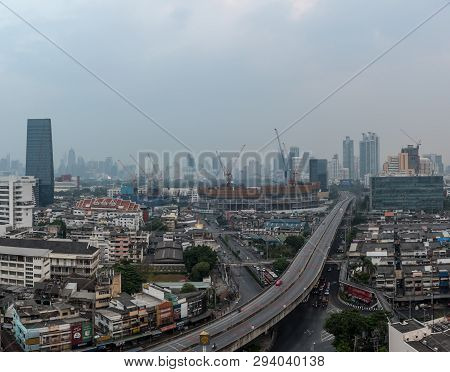 Smog Pm2.5 Dust Exceed Standard Value Of Bangkok