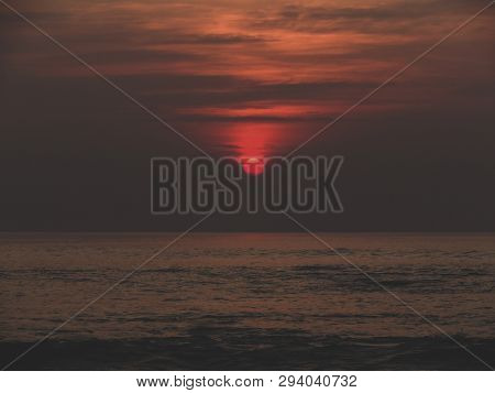 Sunset View At Neil Island At Andaman And Nicobar Island.