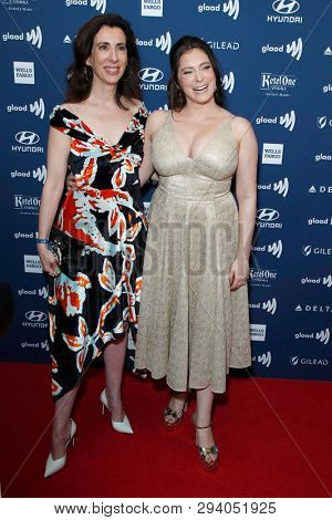 LOS ANGELES - MAR 28:  Aline Brosh McKenna, Rachel Bloom at the 30th Annual GLAAD Media Awards at the Beverly Hilton Hotel on March 28, 2019 in Los Angeles, CA