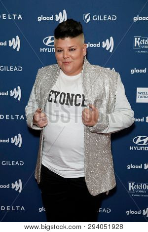 LOS ANGELES - MAR 28:  Ser Anzoategui at the 30th Annual GLAAD Media Awards at the Beverly Hilton Hotel on March 28, 2019 in Los Angeles, CA