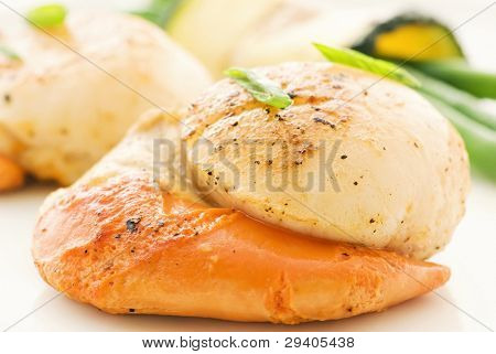 Vieiras com legumes