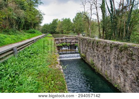 Leonardo Da Vinci Waterfall. On The River Adda