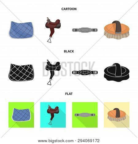 Vector Design Of Equipment And Riding Logo. Collection Of Equipment And Competition Stock Vector Ill