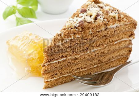 Honigkuchen mit Waben