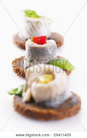 Jednohubky s nakládané ančovičky filet