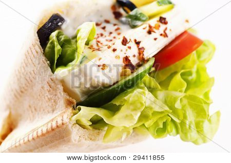 피타 빵 야채 죽은 태아와 박제