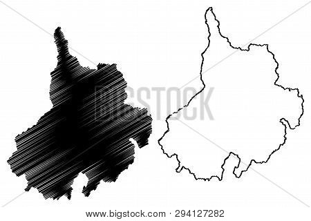 Santander Department (colombia, Republic Of Colombia, Departments Of Colombia) Map Vector Illustrati