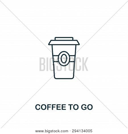 Coffee To Go Icon. Thin Line Symbol Design From Coffe Shop Icon Collection. Ui And Ux. Creative Simp