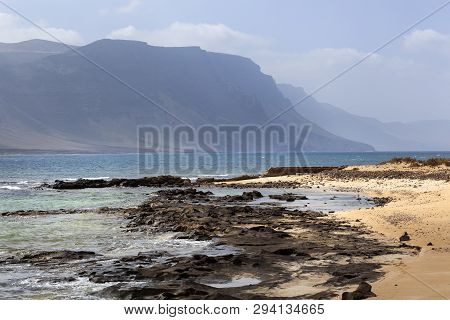 Beautiful Rough Coast Of Caleta De Sebo On The Island La Graciosa Of Lanzarote