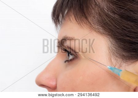 Doctor Cosmetologist Injects Plasma Into The Scar On The Girls Face To Heal And Resorb The Scar, Clo