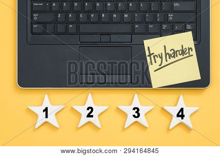 Leadership Strategy. Steps And Priorities. Try Harder Memo And Creative Idea Stars. Talent And Knowl