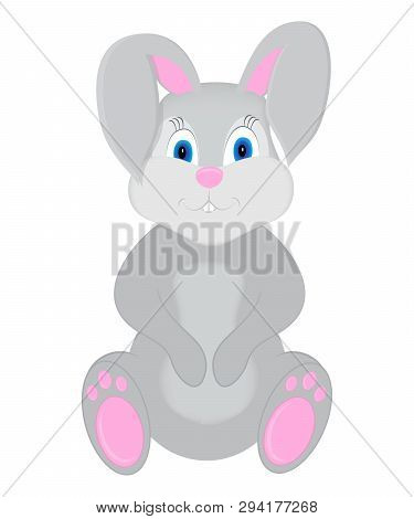 Cute Rabbit Cartoon - Illustration. Illustration Of Happy Rabbit Cartoon.