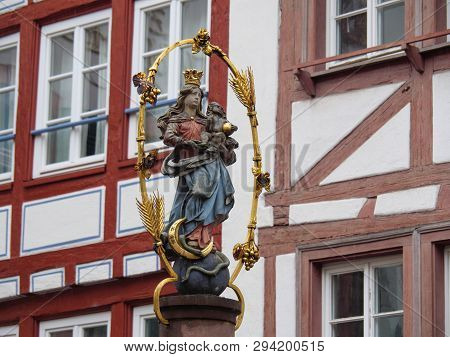 the City and the cathedral of Mainz in germany
