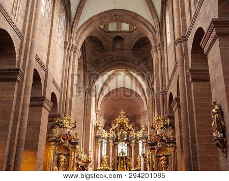 the City and the cathedral of Mainz in germany