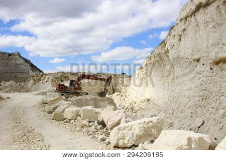 Inkerman, Crimea - September 2014: Limestone Quarry In Crimea