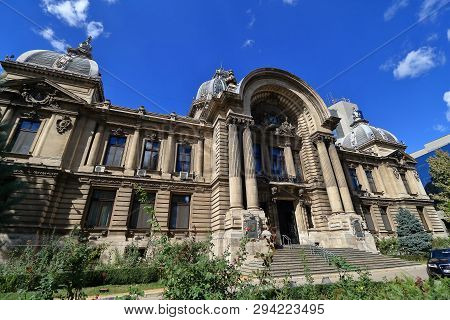 Bucharest, Romania - September 26, 2018: The Cec Palace, Built Between 1897 And 1900, Located On Vic