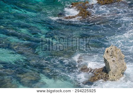 Scenic View From The Caribbean Sea From The Cliffs Of Isla Mujeres