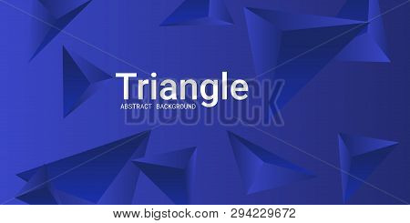Triangle Background. Abstract Composition Of Triangular Pyramids. 3d Vector Illustration . Futuristi