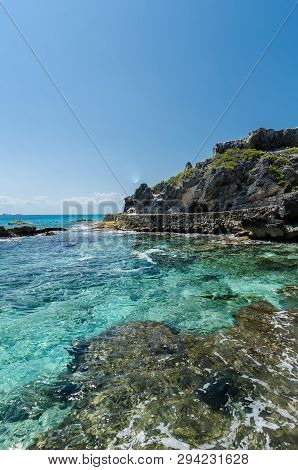 Rocky Cliffs At Isla Mujeres, Cancun, Isla Mujeres