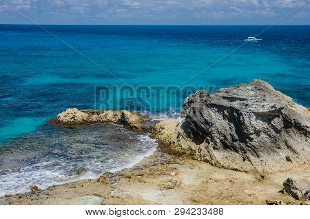 Rocky Cliffs At Isla Mujeres, Cancun, Isla Mujeres