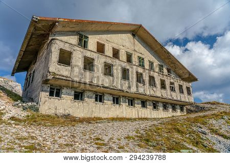 Abandoned Military Barracks On A Mountain In Croatia