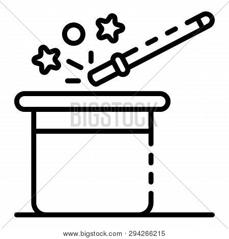 Magic Band Hat Icon. Outline Magic Band Hat Vector Icon For Web Design Isolated On White Background