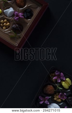 Eid Mubarak. Different Iftar Sweets. Celebrating Eid Al Adha. Islamic Traditional Holiday. Eid Al-fi