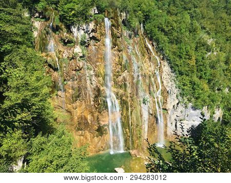 Big Waterfall (veliki Slap Or Slap Plitvica), Plitvice Lakes National Park Or Nacionalni Park Plitvi