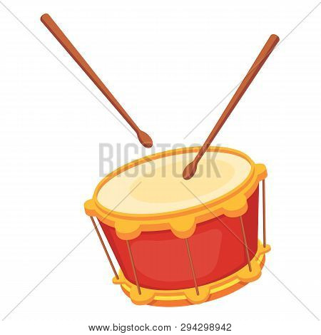 Beautiful Wooden Percussion Musical Instrument - Drum With Chopsticks.