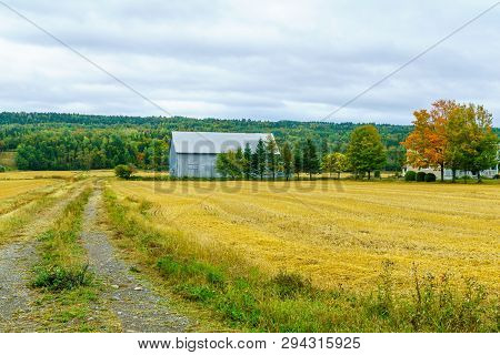 View Of Countryside And Forest In Notre-dame-du-portage, Quebec, Canada