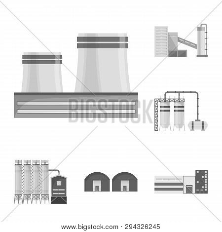 Vector Illustration Of Production And Structure Logo. Set Of Production And Technology Stock Vector 