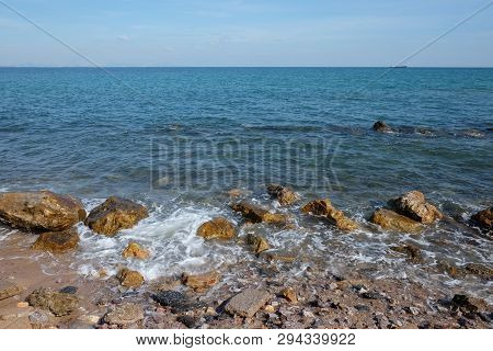 Daytime Seaside View In Thailand,chong Samaesarn Is A Popular Tourist Destination.