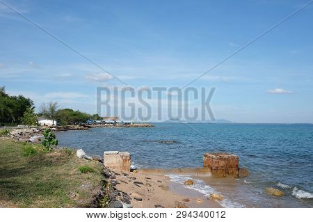 Daytime Seaside View In Thailand,chong Samaesarn Is A Popular Tourist Destination.