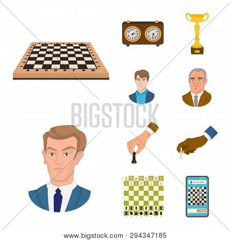 Vector Design Of Chess And Game Sign. Collection Of Chess And Strategy Stock Vector Illustration.
