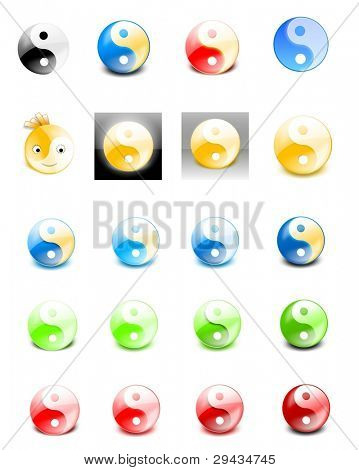Icone di vetro Yin Yang