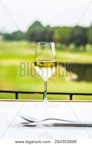 A Glass Of White Wine Chardonnay Sauvignon Blanc Riesling Wine Bar