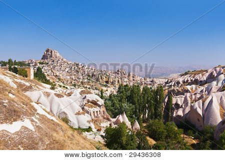 Uchisar Cave città della Cappadocia Turchia
