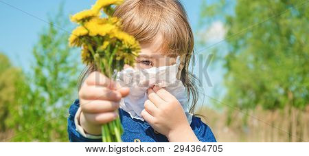Seasonal Allergy In A Child. Coryza. Selective Focus.